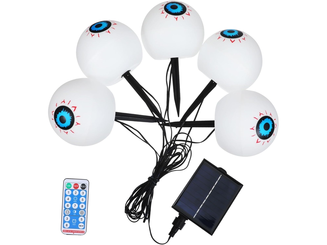 Luzes Solares De Halloween Em Formato De Olho Para Jardim, Estacas De Led Assustadoras Movidas A Energia Solar Para Gramado, Pátio E Caminho.