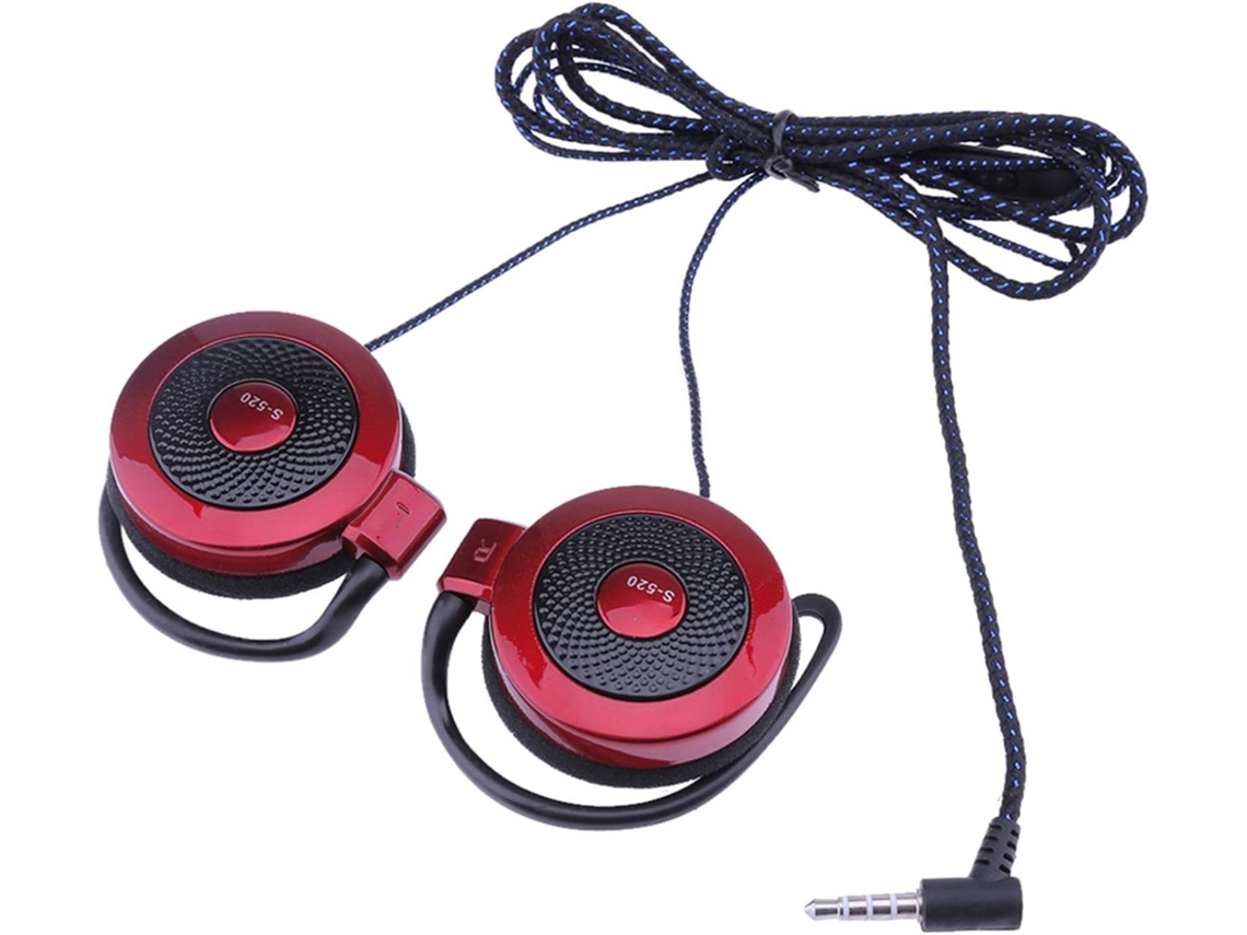 Fones De Ouvido Com Fio Tipo Clipe Estéreo Gancho Orelha 3, 5mm