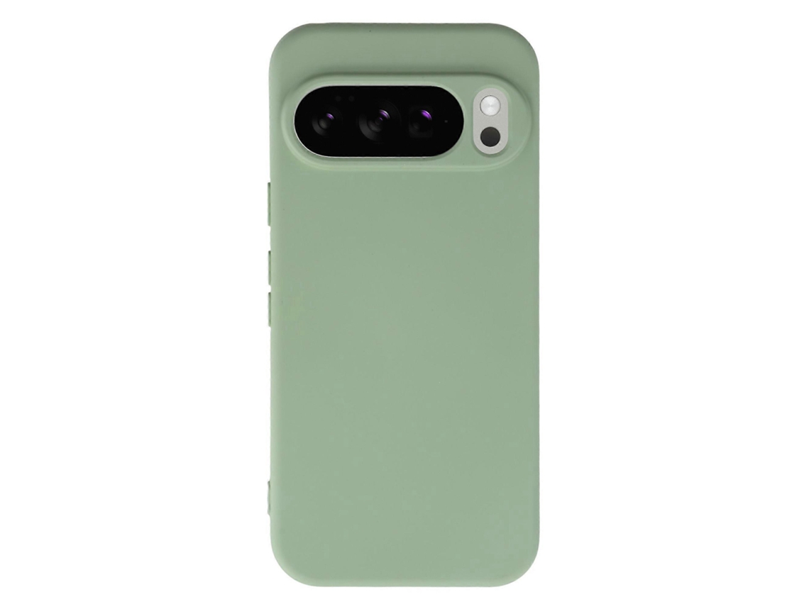 Capa De Tpu Com Revestimento De Fibra Macia E Antirriscos Para Google Pixel 10 Pixel 10 Pro, Cor Verde Matcha
