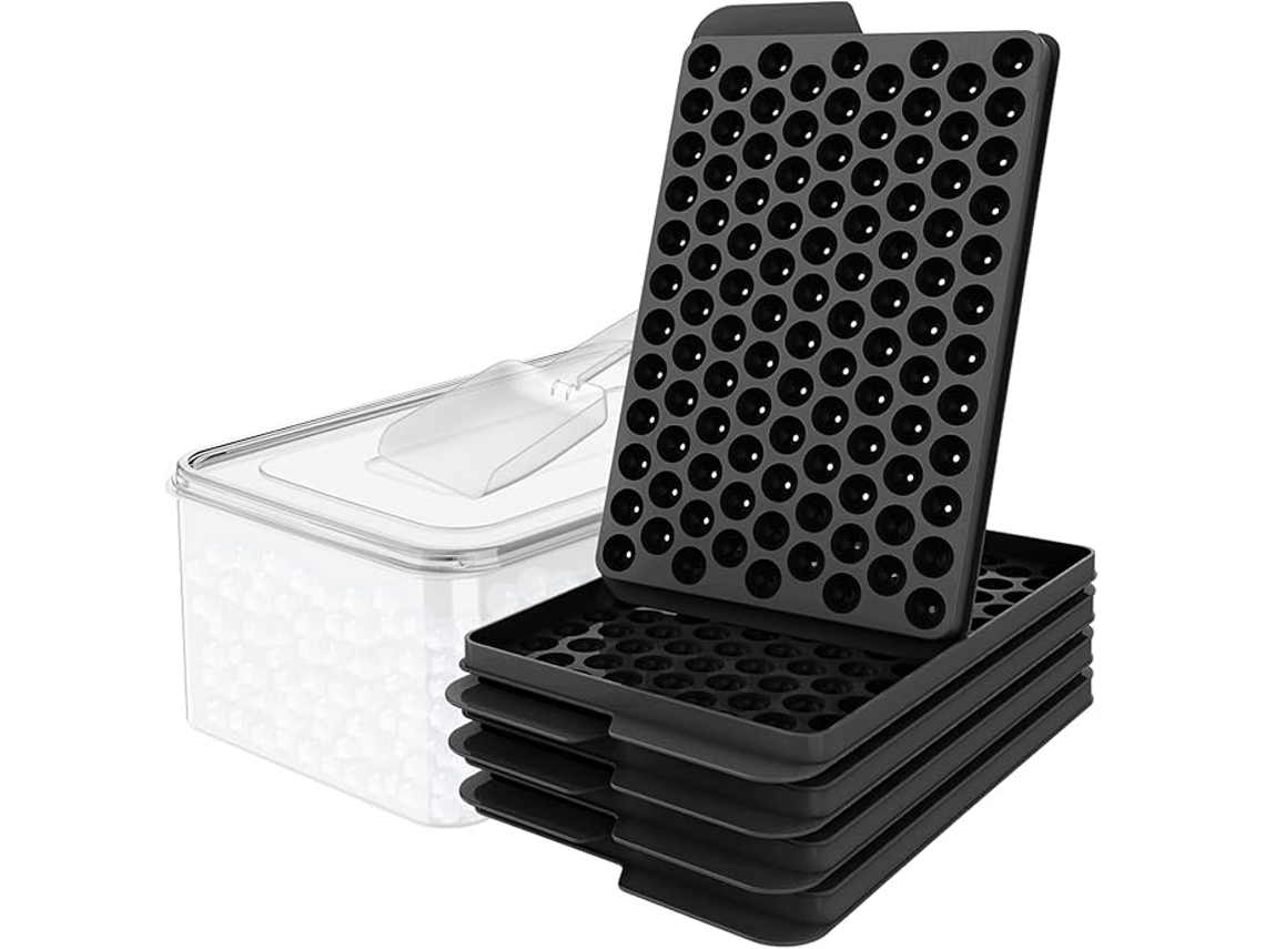 Formas para Mini Cubos de Gelo Cubos de Gelo Pequenos de 1,4 Cm, para Fazer Café Gelado e Coquetéis PANOONA (pacote com 4)