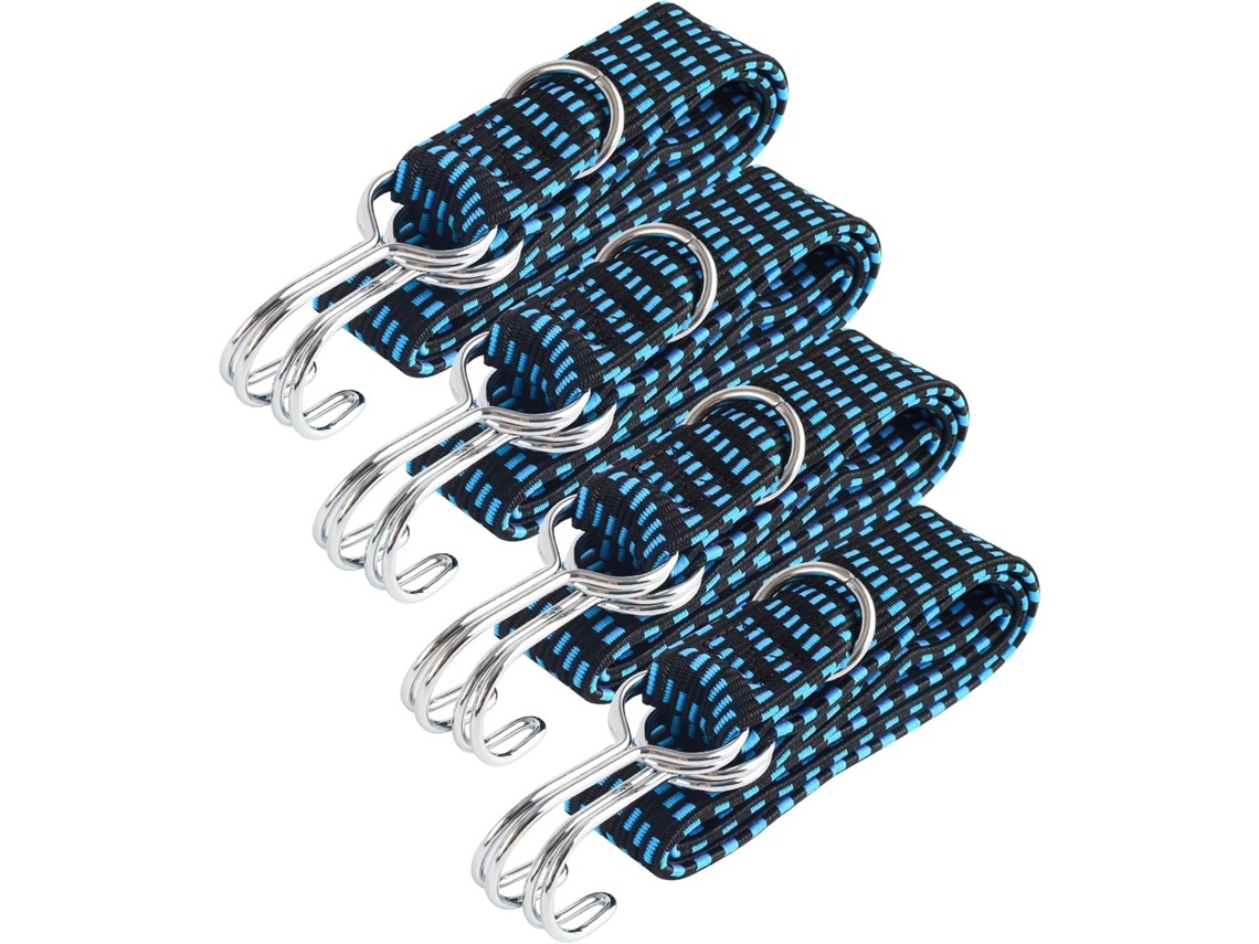 Conjunto De Cordas Elásticas Com Ganchos, Corda Elástica Para Bagagem, Corda Elástica Ajustável De 1 Metro, Corda Elástica, Tira Elástica