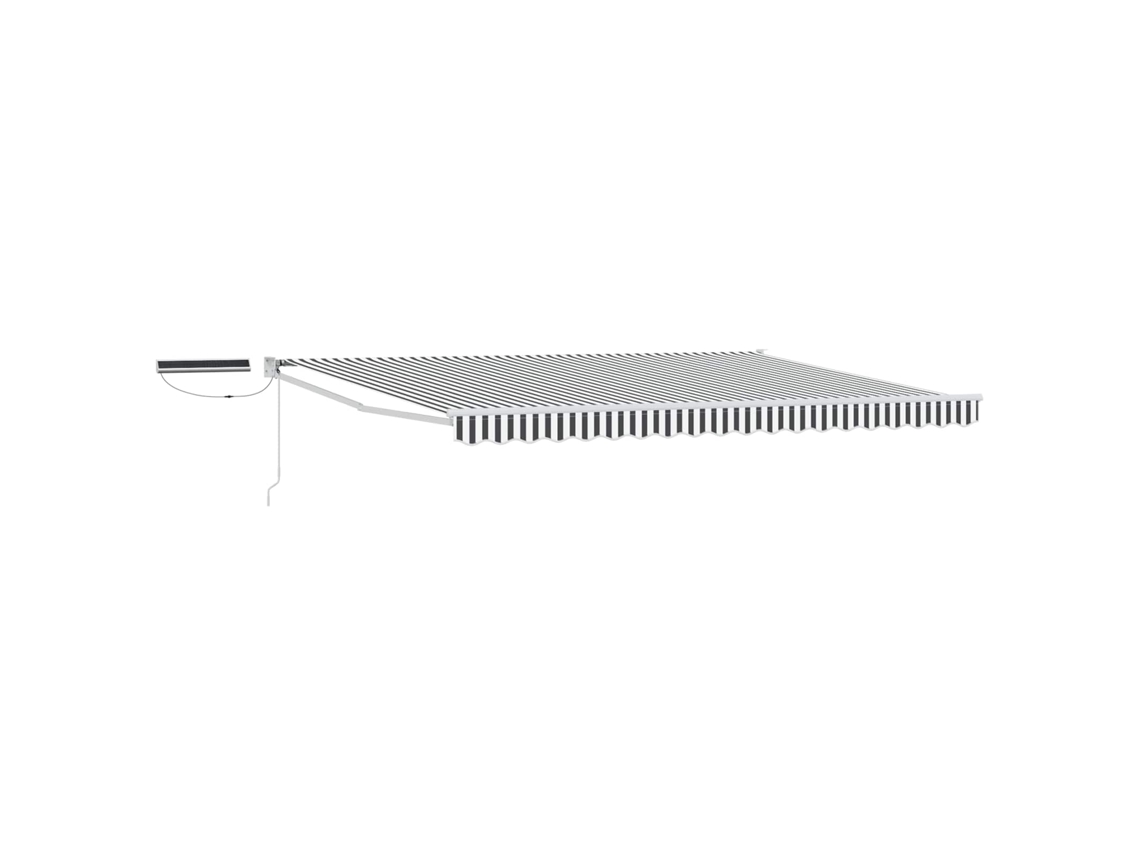 Conjunto 1 Toldo Elétrico Vidaxl Antracite Poliéster (5 X 3 M)