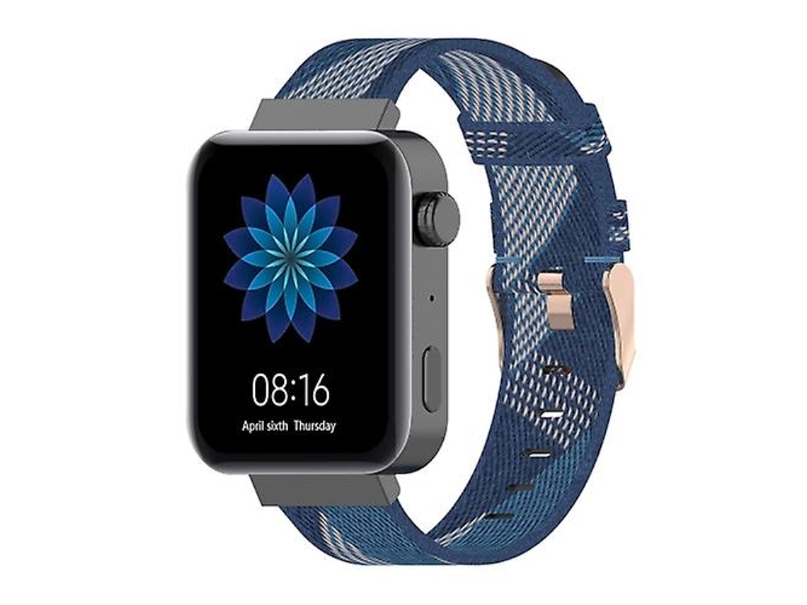 Bracelete de Relógio de Nylon com Listra de 18 Mm para Relógio Xiaomi Mi Garmin Vivomove 3S / Vivoactive 4S Azul VENISYMLIS