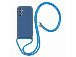 2026 capa Tpu para Samsung Galaxy A34 5g com Fibra Interna e Cordão Longo Azul