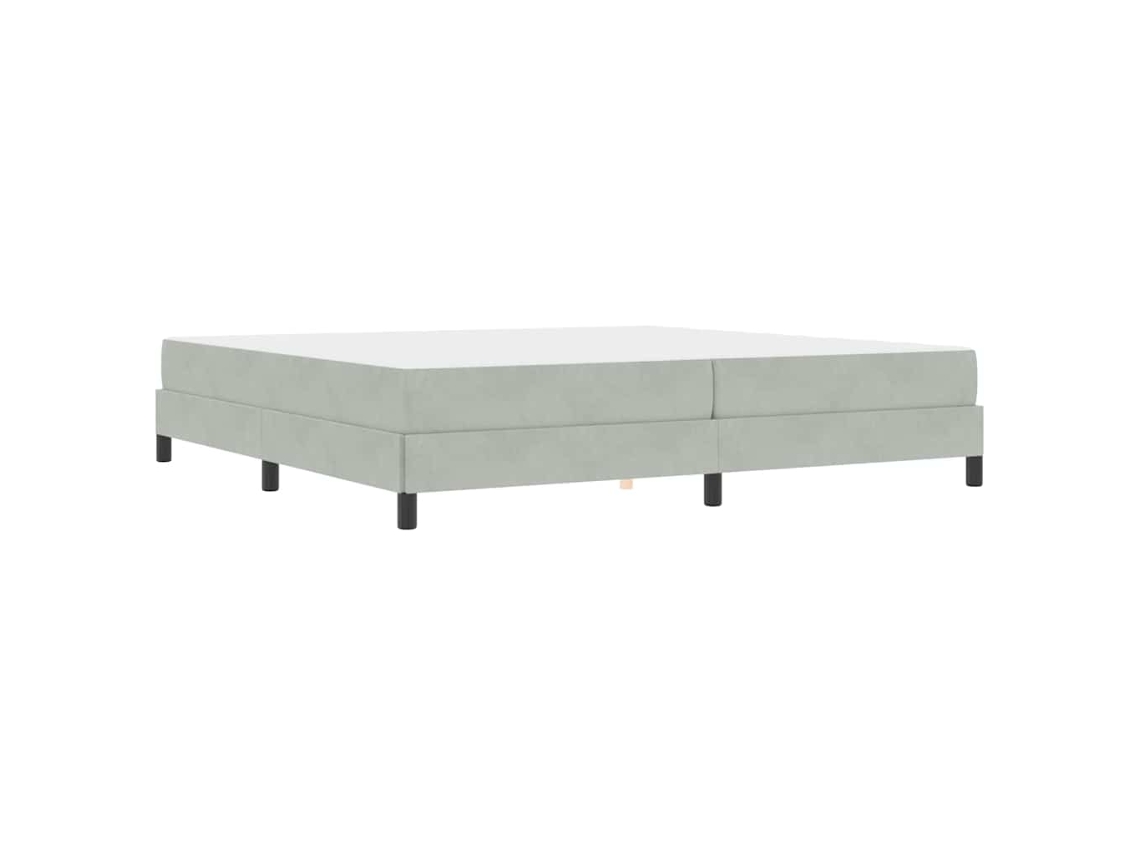 Conjunto 1 Cama Box Vidaxl Cinzento Tecido (200 X 200 Cm)