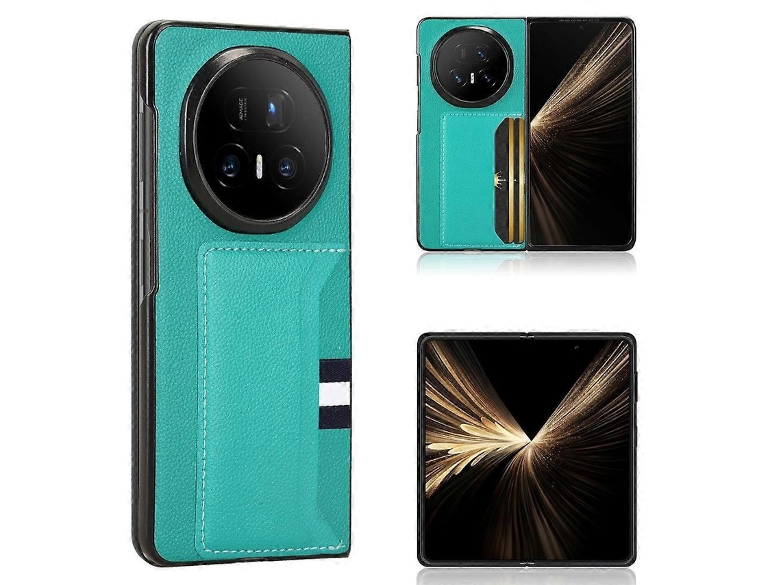 Capa Para Honor Magic V5 5g Com Porta-cartão, Textura De Lichia, Em Couro Pu Pc, Perfeita