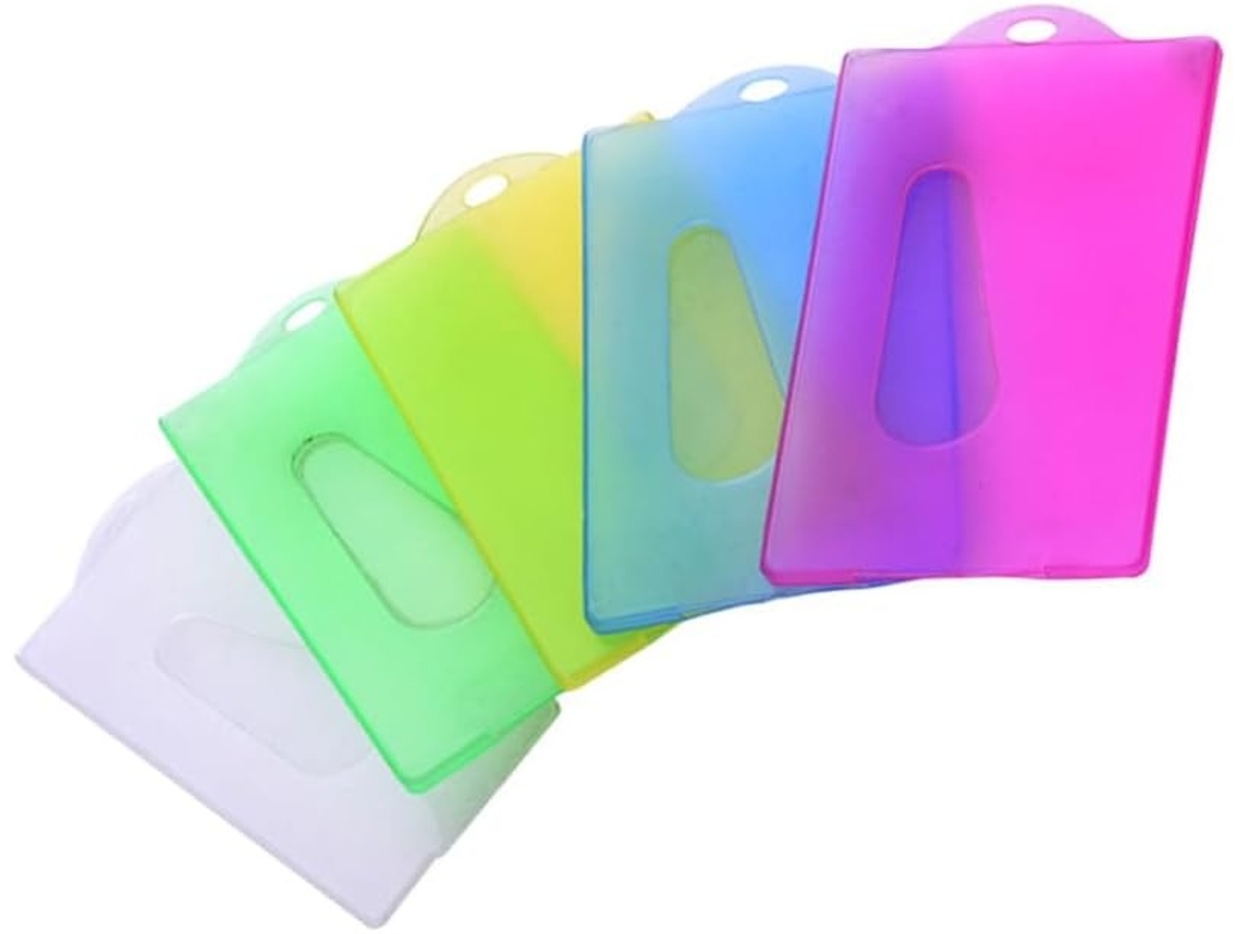 Lurelia Porta-crachá Transparente Com Cordão Em Plástico Para Escritório E Escola