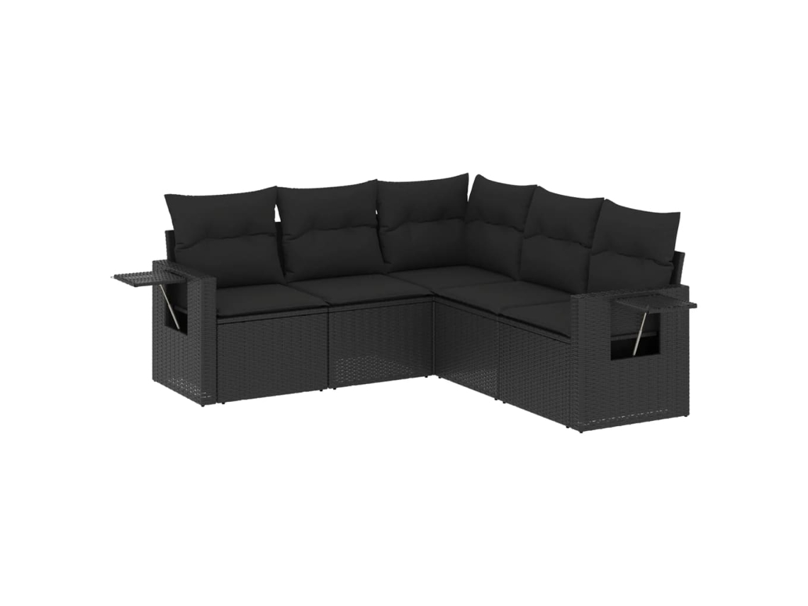 Garden Sofa Set, Garden Sofa Sets Vidaxl Preto Rattan / Vime (n/a)