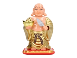 Estátua De Buda Maitreya Risível Solar Com Cabeça Mexendo Ornamento De Carro