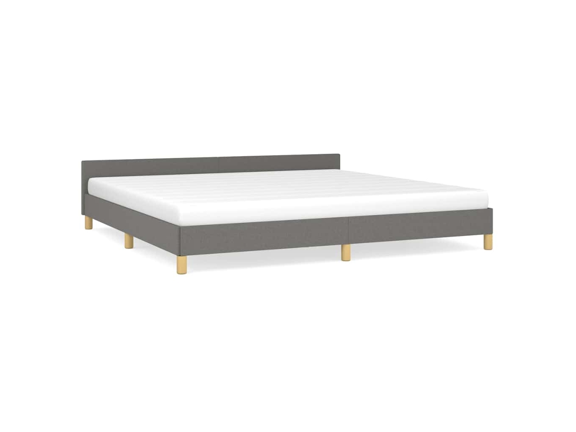Estrutura de Cama Tecido Cinzento Escuro MAISON EXCLUSIVE (200x200 cm)