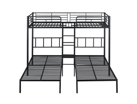 Beliche Triplo Escada Tabuleiro Uytie Metal Preto (90x200x170)