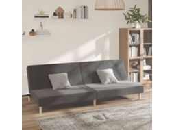 Vidaxl Sofá-cama De 2 Lugares Tecido Cinzento-claro