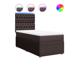 Box Spring Bed, Box Spring Beds Vidaxl Marrom Tecido (90 X 200 Cm)