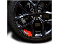 Kit de 6 Adesivos Reflexivos para Rodas de Carro Hash Vinil Listras para Rodas 18'' 21'' Stickers de Segurança Deco (vermelho)