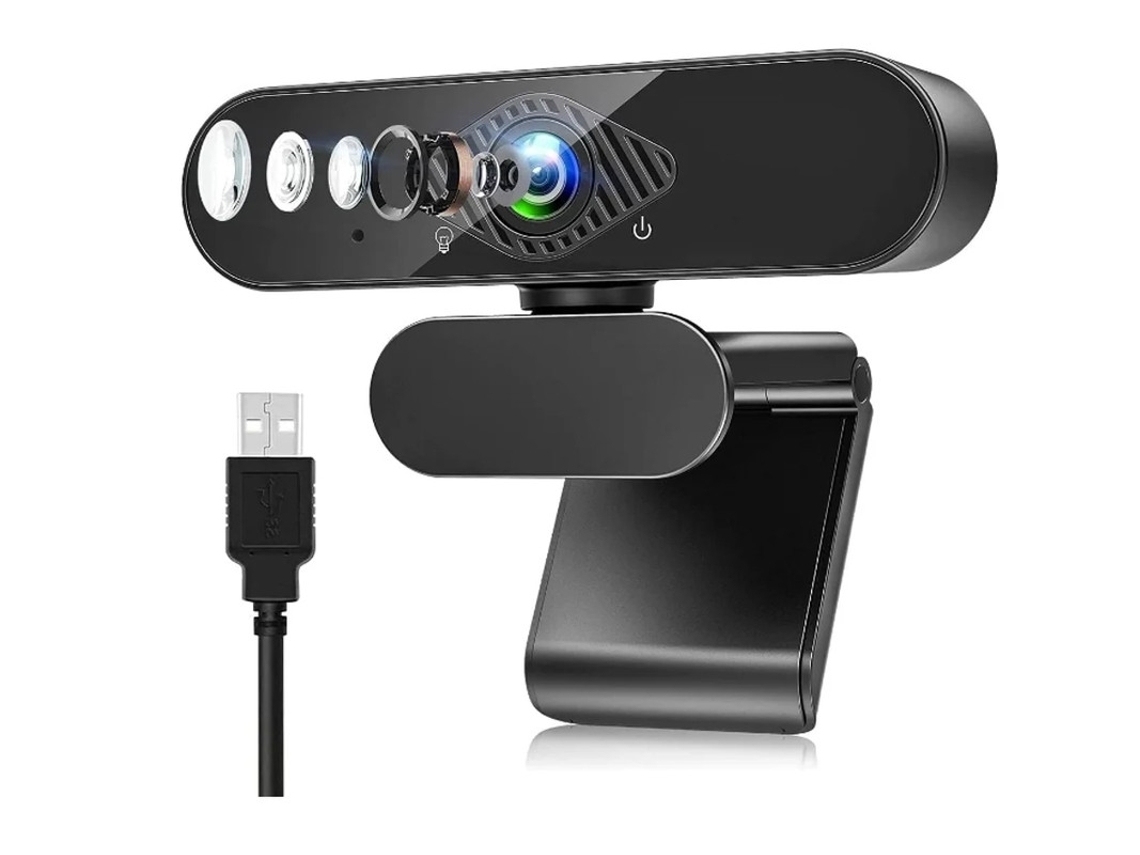 Webcam Webcam Usb Streaming De 1080p Com Microfone Para Pc Laptop Mac Plug And Play Câmara Web Preto