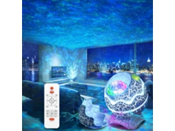 Projetor de Estrelas, Projetor de Galáxias para Quarto, Controle Remoto e Alto, Falante Bluetooth com Ruído Branco BRILVIBERA