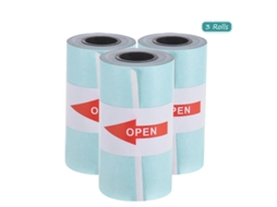Rolo De Papel Adesivo Para Impressão, Papel Térmico Direto Para Impressora Térmica Para Mini Impressora Fotográfica, 3 Rolos Slowmoose