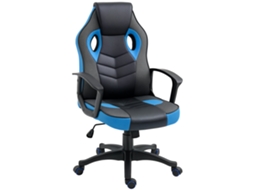Cadeira Gaming Sintético Giratória De Escritório Com Rodas Couro