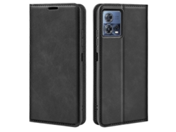 Capa De Couro Com Sucção Magnética Estilo Retrô Para Motorola Moto S30 Pro