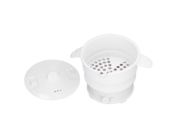 Panela elétrica dobrável 800w 1.2l multifuncional para viagem acampamento cozimento com grelha de vapor