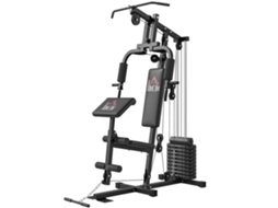 Máquina de musculação S/MARCA 45 kg, 135x103x210 cm, com polia peitoral, prensa de pernas, ajustável
