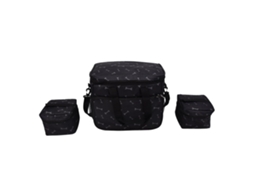 Primerox bolsa de Viagem para Cães em Tecido Oxford com 2 Recipientes de Armazenamento de Alimentos e Acessórios