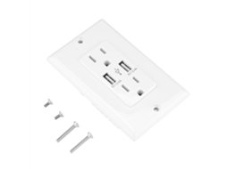 Carregador de parede USB com proteção contra surto e 2 portas USB inteligentes para múltiplos dispositivos S/MARCA