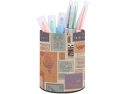 Porta Canetas De Papelaria, Couro Sintético, Organizador De Mesa, Decoração Pincéis De Maquiagem, Mulheres E