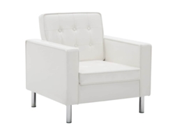 Poltrona VIDAXL Branco Couro Artificial (75x70x75 cm)