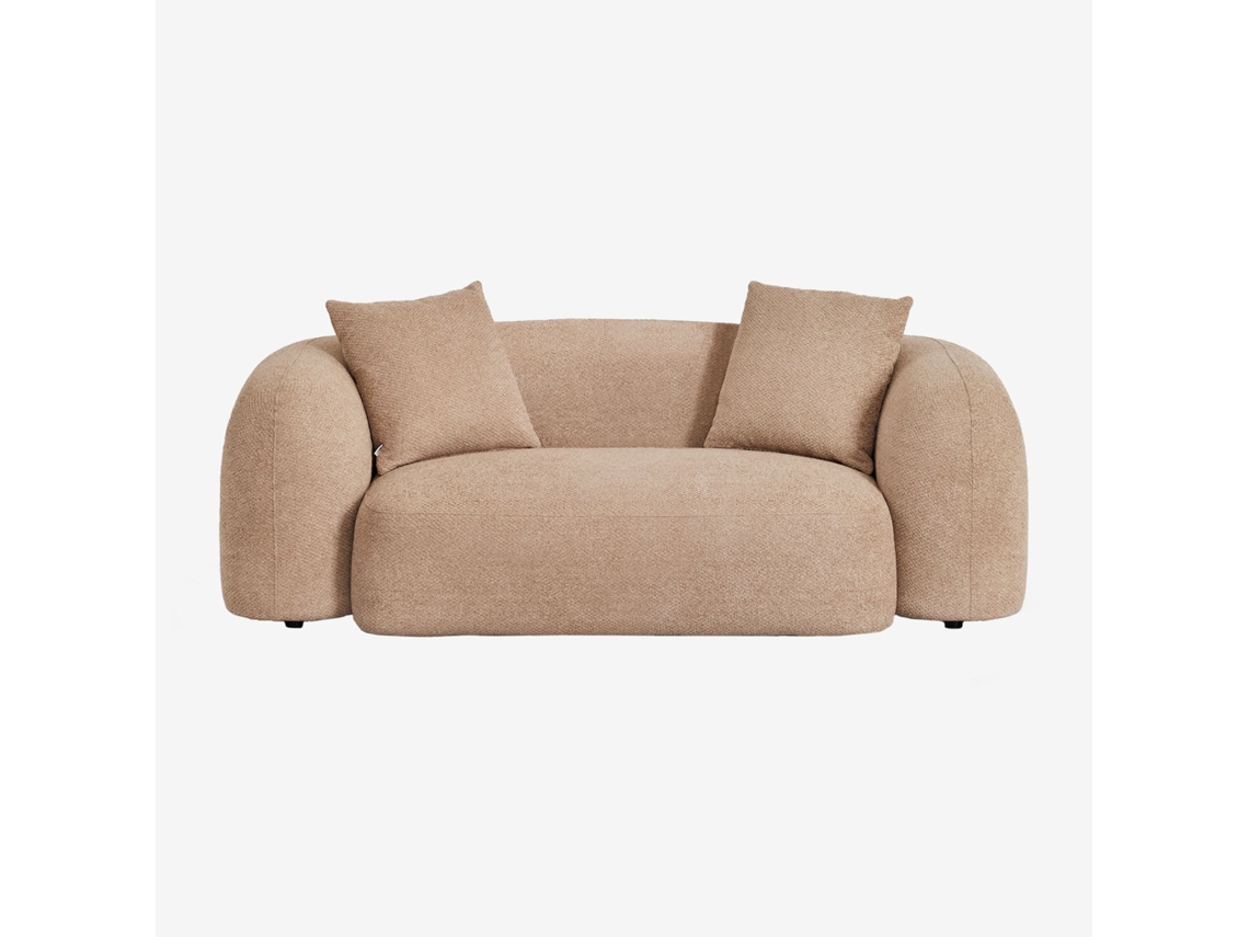 Sklum Sofá Coco 2 Lugares Em Chenille Poliéster                       Chenille Espesso Latte Marrom