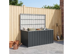 Vidaxl Caixa De Arrumação Para Jardim 129x67x65 Cm Antracite