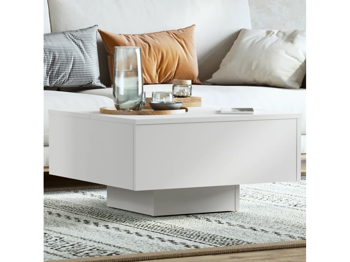 Vidaxl Mesa De Centro 60x60x31,5 Cm Derivados De Madeira Branco