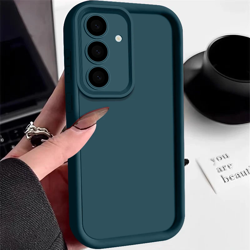 Capa De Celular Samsung Galaxy A35 Em Tpu Macio (azul Marinho), Resistente A Impactos.