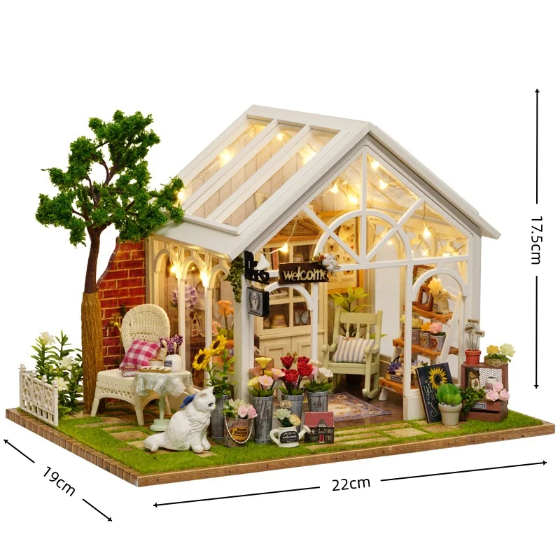 Faça Você Mesmo Sua Miniestufa "sunshine Greenhouse": Conjunto de Quebra cabeça 3d de Madeira para Jardim. MDUG