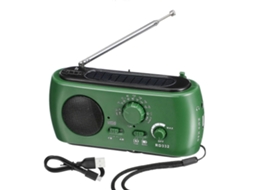 Rádio De Acampamento Com Funções De Emergência, Painel Solar E Lanterna Led Incluídos Olysi Shop