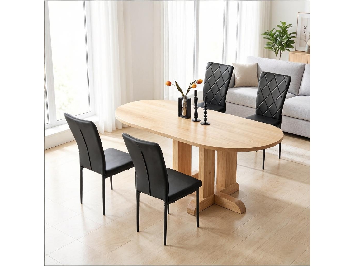 Conjunto De 4 Cadeiras Para Escritório E Sala De Jantar, Assento Macio, Receção E Sala