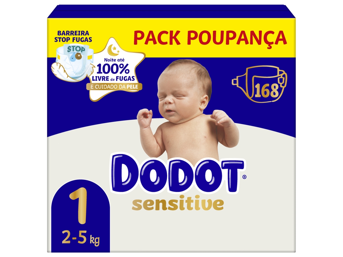 Fraldas Sensitive 2-5kg T1 Dodot