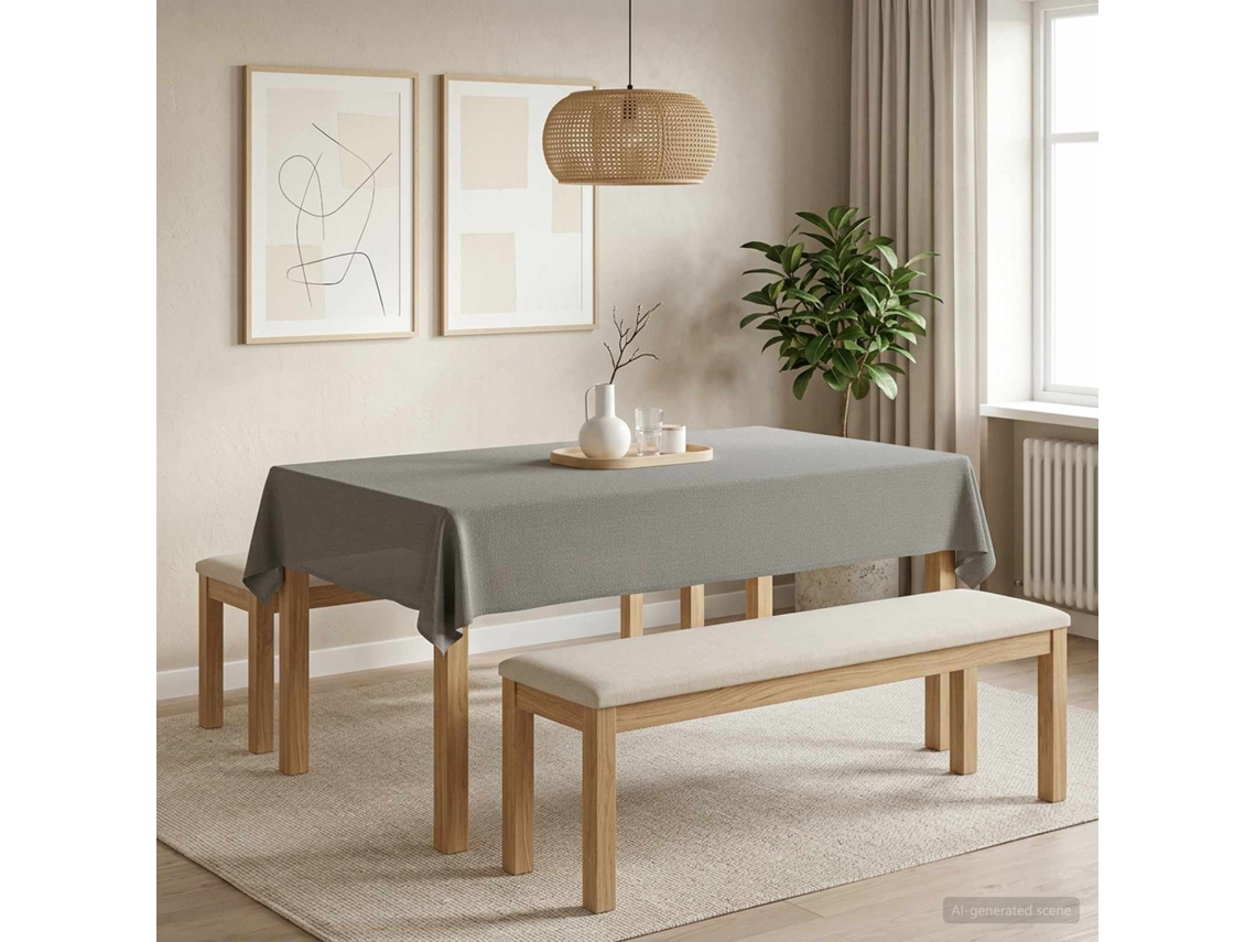 Vidaxl Toalha De Mesa Retangular Cinzento-claro 140 X 220 Cm
