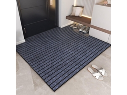 Rebe tapete Antiderrapante para Entrada Interior e Exterior Cinza Escuro 80x100 Cm Lavável Microfibra para Cozinha, Quarto, Garagem