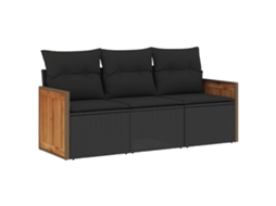 Garden Sofa Set, Garden Sofa Sets Vidaxl Preto Rattan / Vime (n/a)