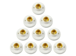 Suporte de Lâmpada E27 de Plástico com Parafuso Base Conversora para Lâmpadas Led 10pcs