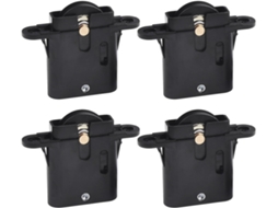 Conjunto De 4 Roletes Para Portas Segurança Com Tela, Rodas Aço Inoxid