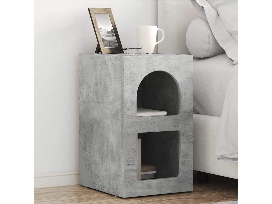 Vidaxl Mesa-de-cabeceira Elst Cinzento 29,5 X 33,5 X 50 Cm