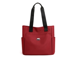 Bolsa de Ombro AQUAFORGE em Nylon, Impermeável, Grande, Vários Bolsos, Vermelha