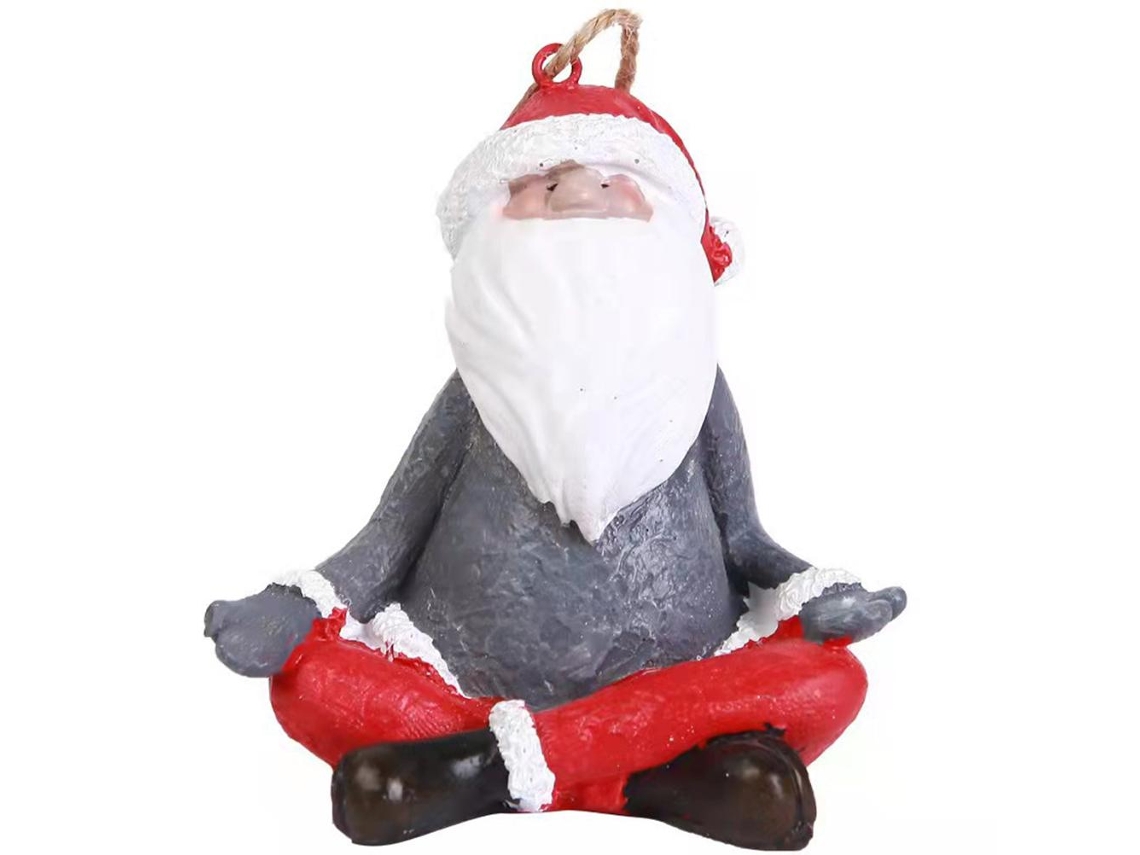 Adorno de Natal Pequena Casa de Papai Noel em Resina