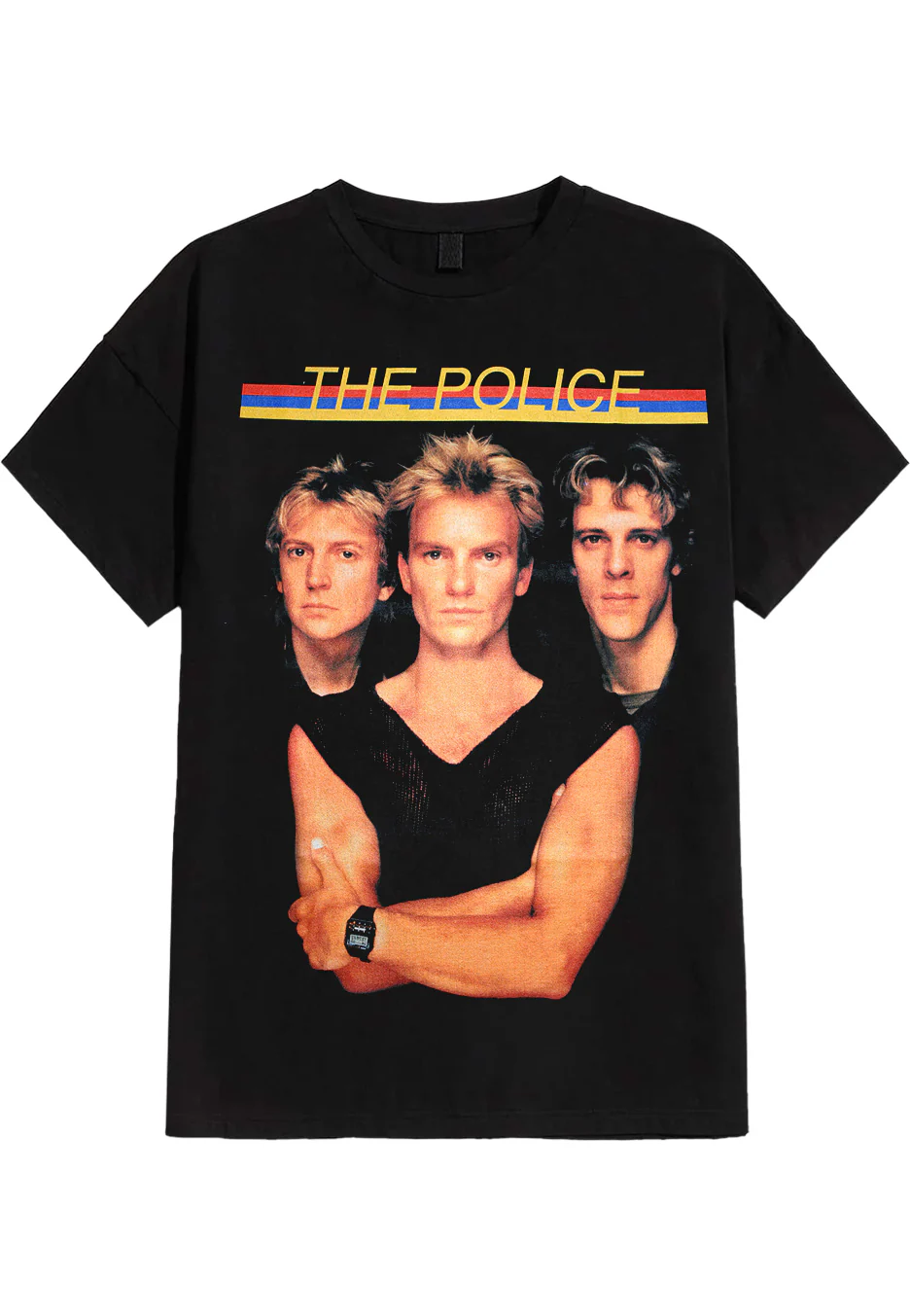 Size:l Rockinstone The Police - Band Photo - T-shirt Unisex Adults