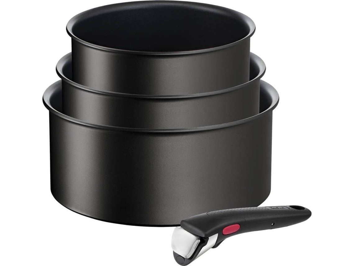 Set 4 Peças - Caçarolas + Pega TEFAL Ingenio Unlimited L7639343 (Outlet Grade A - 16/18/20cm)