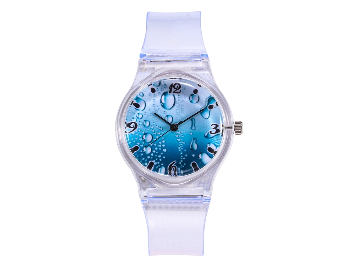 Reloj De Pulsera Para Mujer Con Correa De Gel Silicona Y Movimiento De Cuarzo Casual Bonito