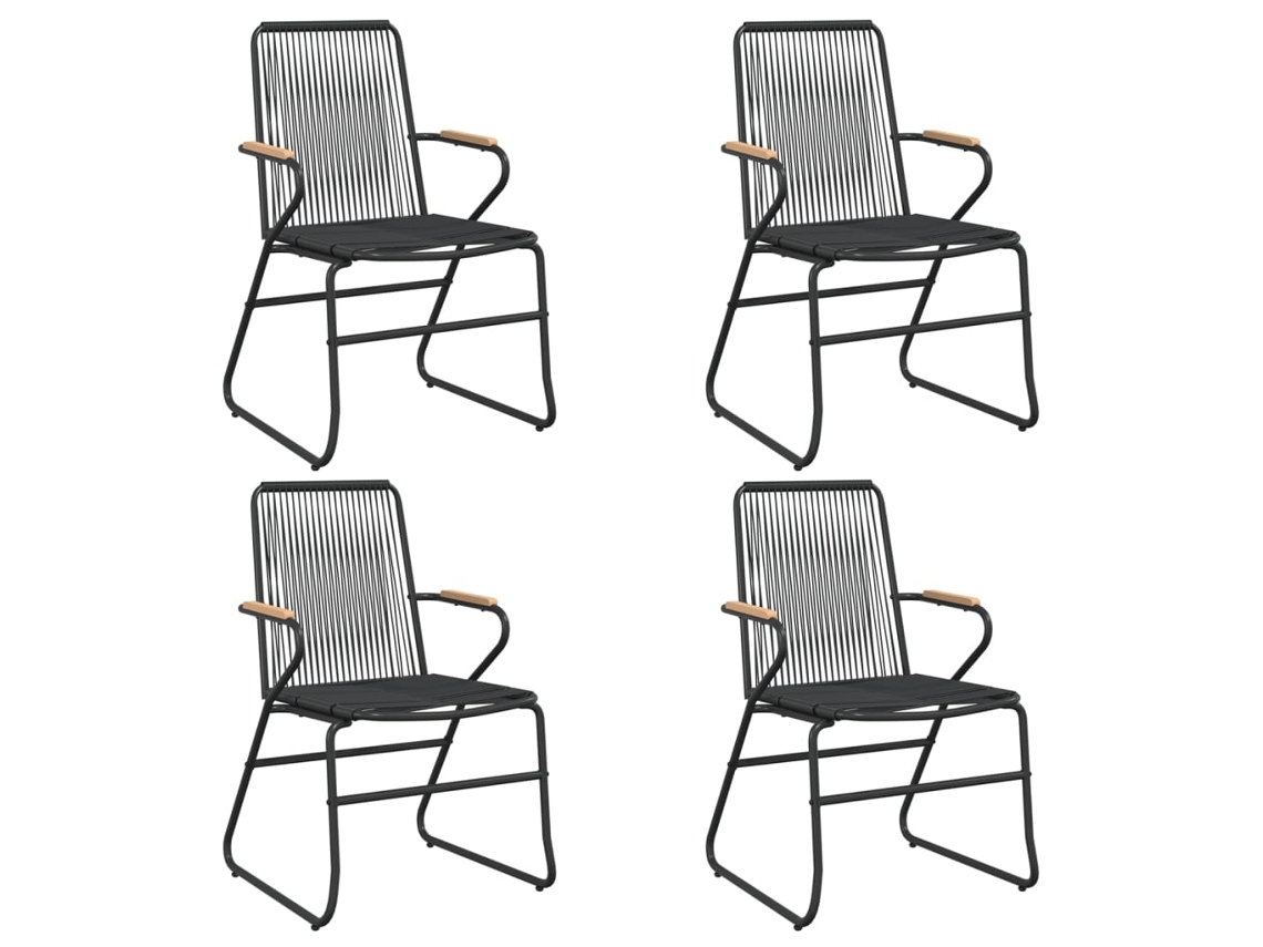 Garden Chair, Garden Chairs Vidaxl Preto Pvc