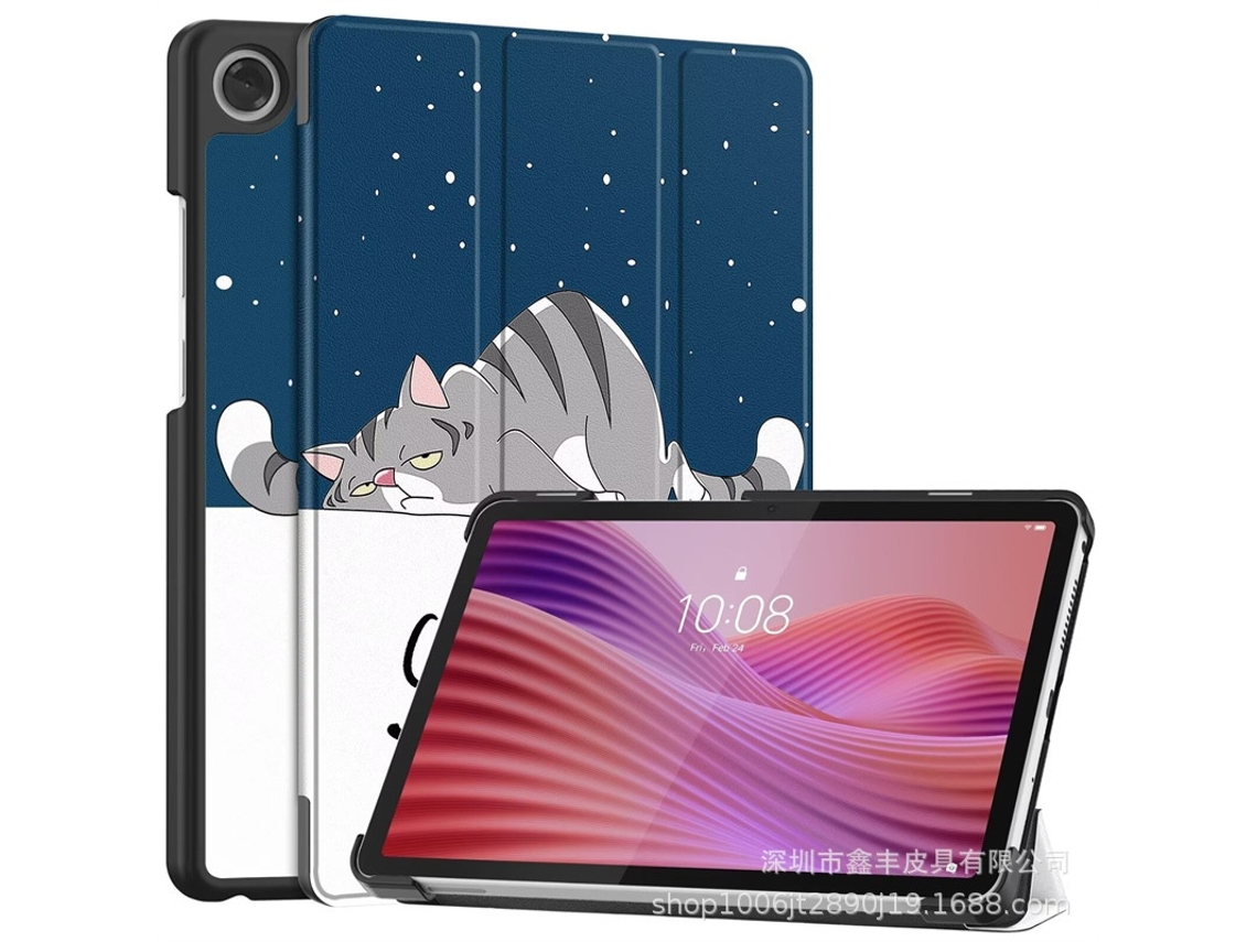 Capa Para Tablet Lurelia, Compatível Com Lenovo Xiaoxin Pad 2024 Tb331fc, Couro Sintético, Dobrável Com Suporte, Dissipação De Calor